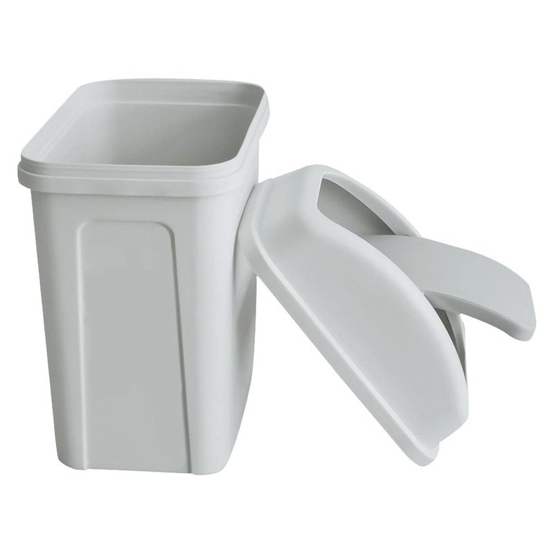 Teyyvn 7 Liter / 1.8 Gallon Plastic Trash Can, Small Garbage Can with Swing Lid (Slightly Grey) - Image 4